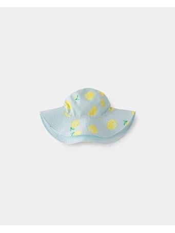 CARTERS - Toddler Girl Reversible Lemon Swim Hat BLUE