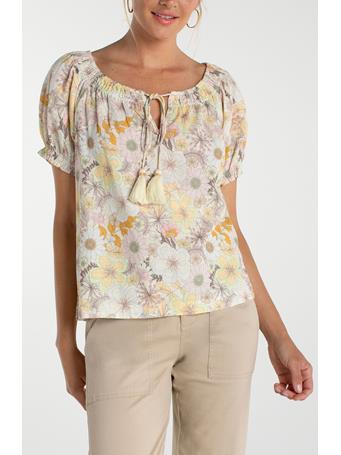 LIVERPOOL - Woven Top With Front Tie PRISTINE MULTI