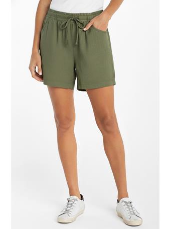 LIVERPOOL - Tie Front Short MARTINI OLIVE