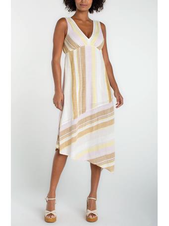 LIVERPOOL - Sleeveless V-neck Handkerchief Dress NEAPOLITAN ST