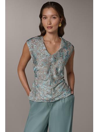 DONNA KARAN - Dot Burnout Top TURIN COMBO