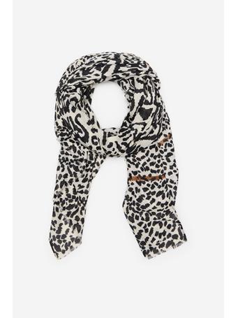 CORTEFIEL - Motif Scarf BLACK