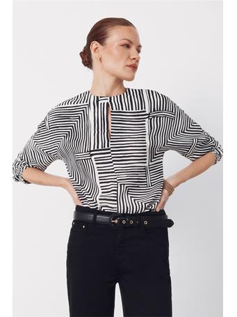 CORTEFIEL - Printed Top WHITE PRINT