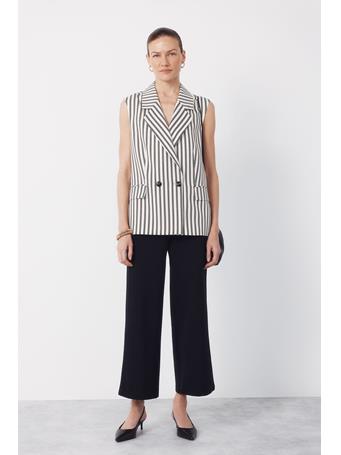 CORTEFIEL - Wide Jersey-knit Trousers BLACK