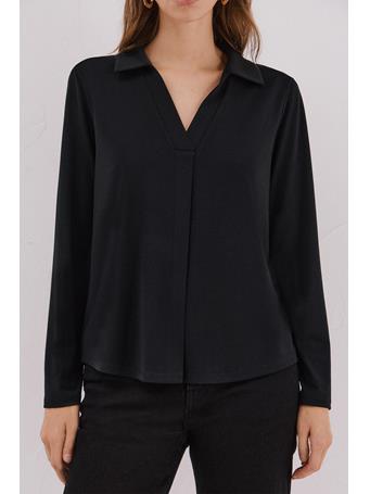 CORTEFIEL - Polo Shirt Neck T-shirt BLACK