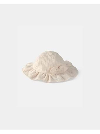 CARTERS - Baby Girl Bow Sun Hat CREAM