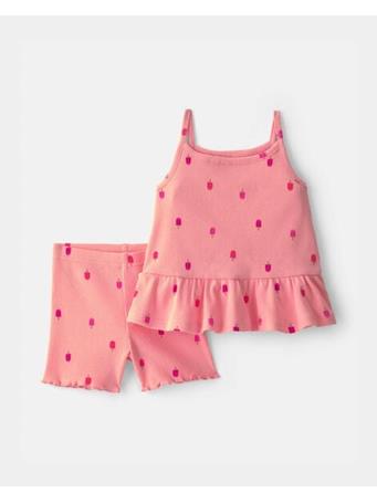 CARTERS - Baby Girl 2-Piece Popsicle Top & Short Set PINK