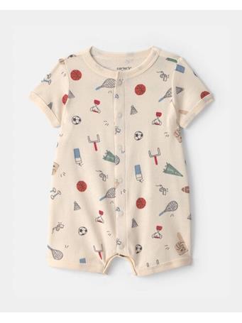 CARTERS - Baby Sports Short-Sleeve Romper IVORY