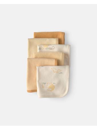 CARTERS - Baby 6-Pack Lion Terry Washcloths YELLOW