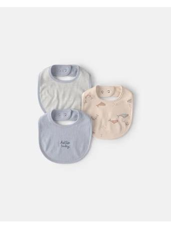 CARTERS - Baby 3-Pack Whale Bibs BLUE
