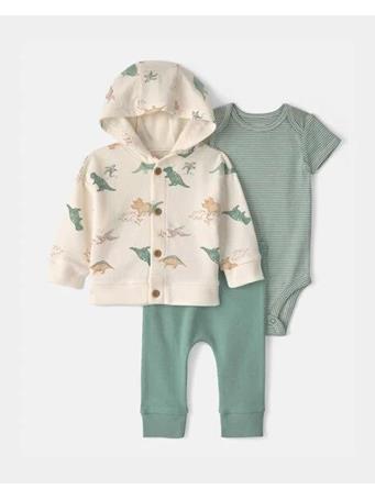 CARTERS - Baby Boy 3-Piece Dinosaur Layering Set GREEN
