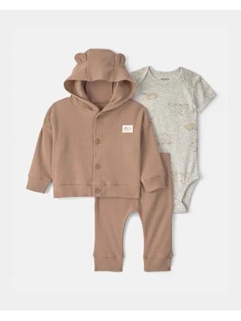 CARTERS - Baby 3-Piece Bear Layering Set BROWN