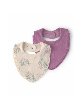 CARTERS - Baby Girl 2-Pack Floral Bibs PURPLE