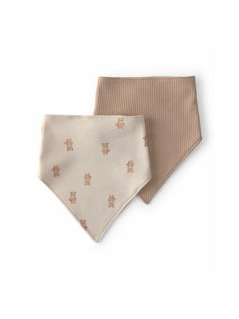 CARTERS - Baby Boy 2-Pack Bear Bibs TAN