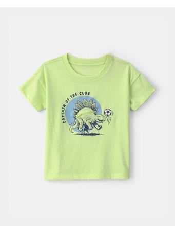 CARTERS - Toddler Boy 'Captain Of The Club' Dinosaur Graphic Tee GREEN