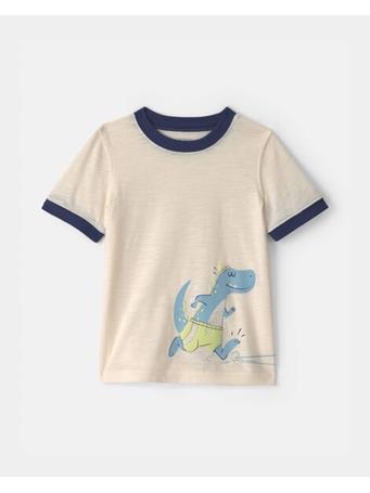 CARTERS - Toddler Boy Dinosaur Soccer Graphic Tee WHITE
