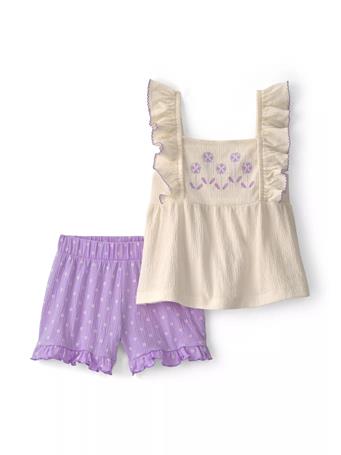 CARTERS - Toddler Girls Floral Tank Top and Shorts Set PURPLE