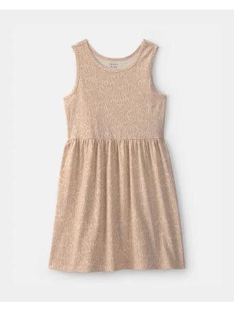 CARTERS - Girls Shell Short-Sleeve Knit Dress LT BROWN