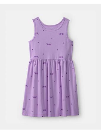 CARTERS - Girls Sunglasses Sleeveless Knit Dress PURPLE