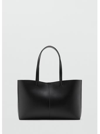 MANGO - Shopper Bag With Double Handle BLACK