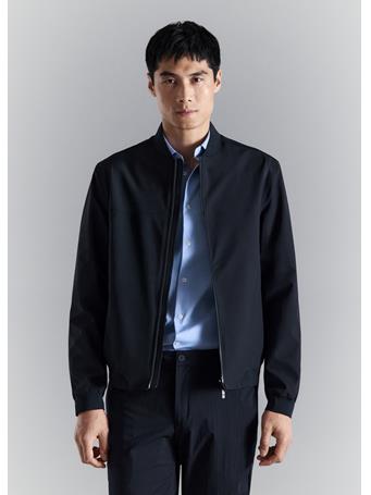 MANGO - Water-repellent Bomber Jacket NAVY