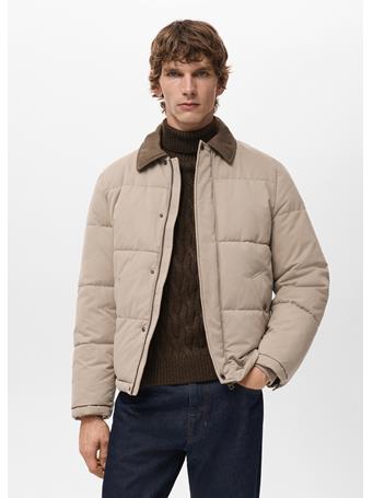 MANGO - Short Water-repellent Puffer Jacket IVORY