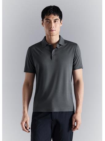 MANGO - Comfort Stretch Coolmax Polo DK GREY