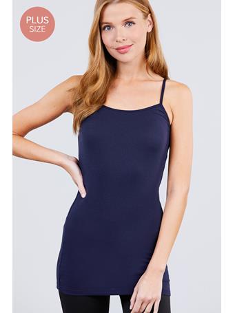 ACTIVE BASIC - Adjustable Strap Basic Tunic Cami TRUE NAVY
