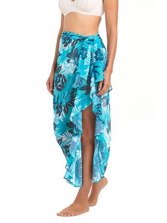 BLEU ROD BEATTIE - Moody Blooms Sarong Coverup WATERFALL