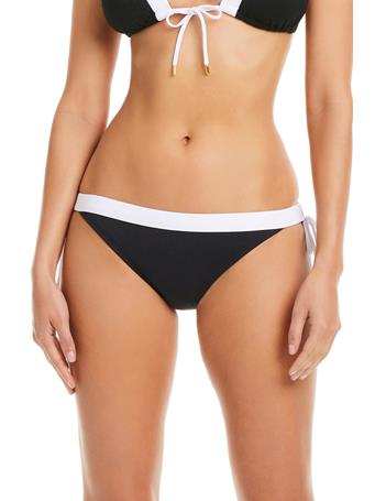 BLEU ROD BEATTIE - I'm With The Band Tie Side Hipster Bikini Bottom BLACK
