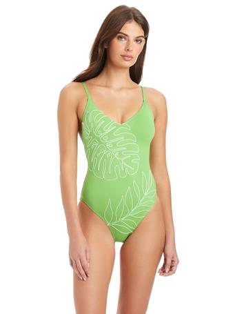 SANCTUARY - V-Neck One Piece Swimsuit PROVENCE GREEN
