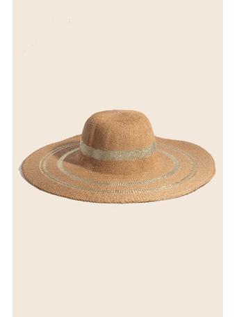 ANARCHY STREET - Metallic Accent Trim Floppy Sun Hat KHAKI