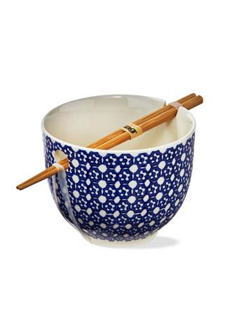 TAG - Lisbon Dot Noodle Bowl - Set Of 2 BLUE