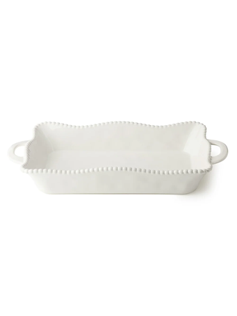 CERTIFIED INTERNATIONAL - Perlette Large Rectagular Baker CREAM