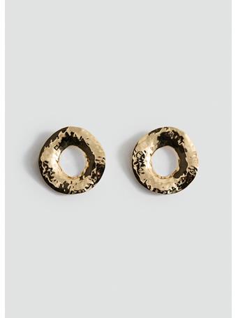 MANGO - Earrings With Round Relief GOLD