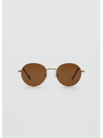 MANGO - Round Metal-frame Sunglasses GOLD
