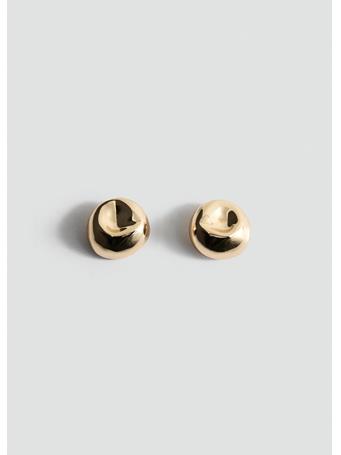 MANGO - Earrings With Round Relief GOLD
