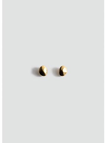 MANGO - Round Embossed Stainless Steel Earrings GOLD