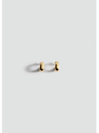 MANGO - Stainless Steel Semi-hoop Earrings GOLD