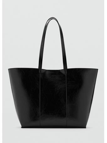 MANGO - Large Shopper Bag BLACK