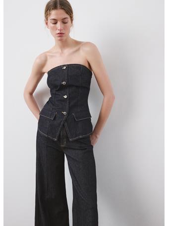MANGO - Strapless Denim Top TS