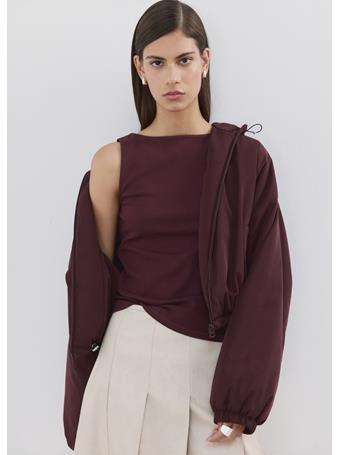 MANGO - Fitted Cotton Top MEDIUM PURPLE
