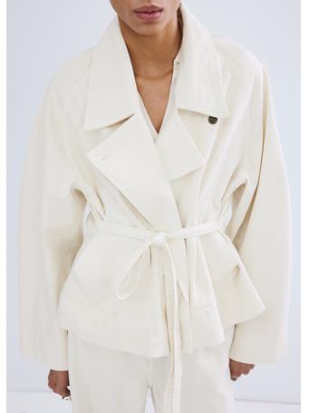 MANGO - Cotton Trench With Maxi Lapels And Belt NATURAL WHITE