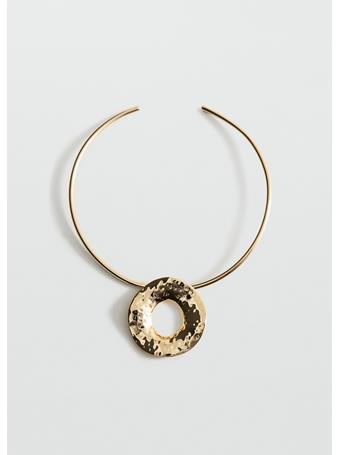 MANGO - Rigid Circular-design Necklace GOLD