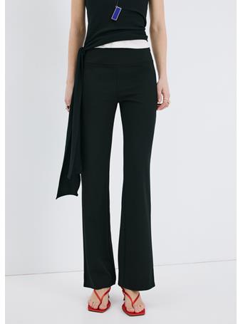 MANGO - Mid-rise Flare Trousers BLACK