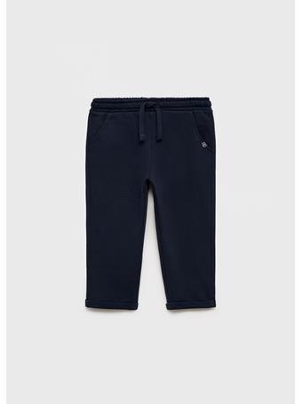 MANGO - Cotton Drawstring Joggers NAVY