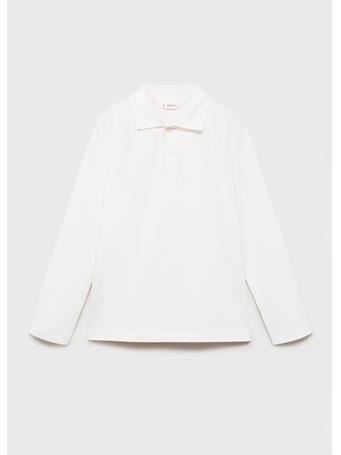 MANGO - Buttoned Knitted Polo Shirt WHITE