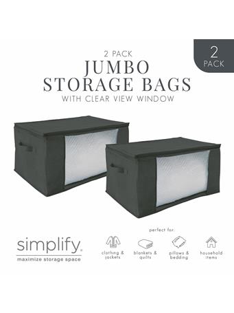 KENNEDY INTERNATIONAL - Jumbo Storage Bags - 2-Pack GREY