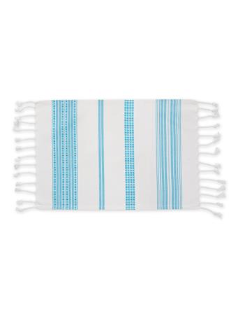 DESIGN IMPORTS - Surfrider Stripe Fouta Placemat BLUE/WHITE