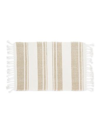 DESIGN IMPORTS - Coastal Sands Stripe Cotton Jute Placemat BEIGE/WHITE